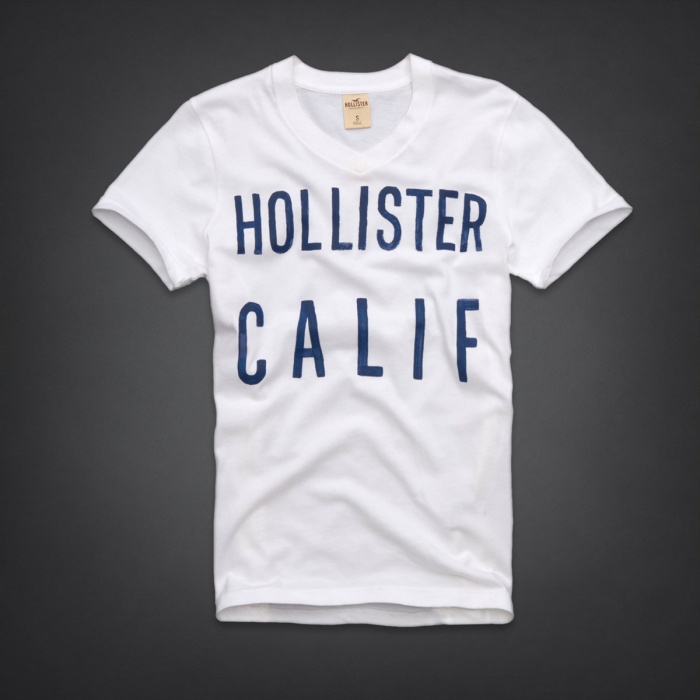 Hollister Hombres cuello en V Corto Remera HCO4157